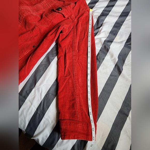 Live a Little Corduroy Women's Red Casual Everyday Layet Jacket Large K17 - Picture 9 of 9
